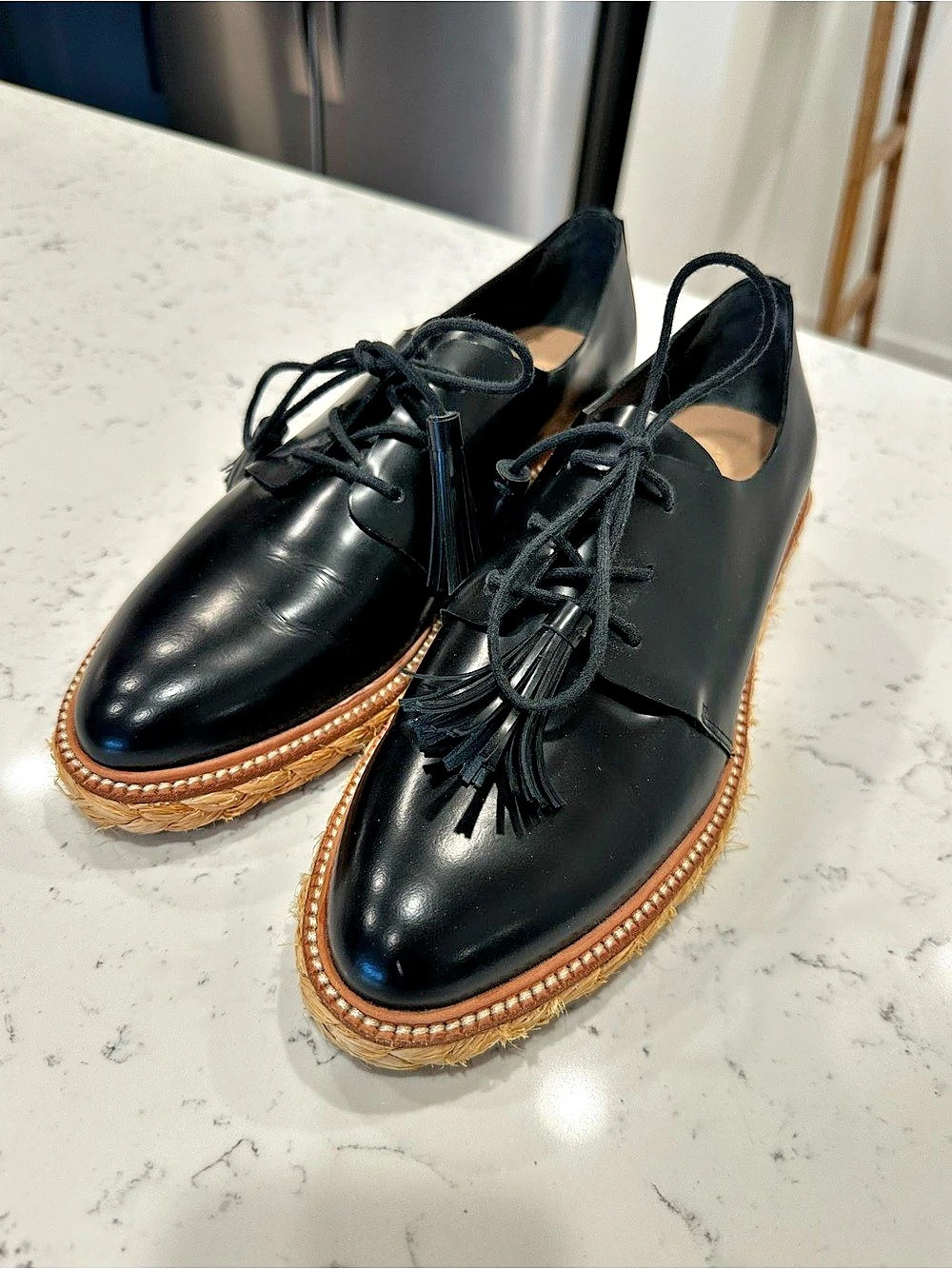 Loeffler Randall Callie Platform Oxford Shoes Black & Brown